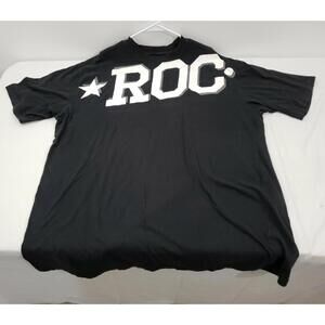Rocawear Men’s T-Shirt 3XL Black Cotton Tee ROC Spellout Logo Vintage 3X